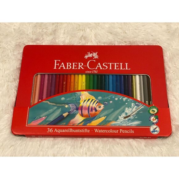 Faber-Castell 115931 Watercolor Pencil Set of 36 Assorted Color Tin Case - Picture 5 of 5